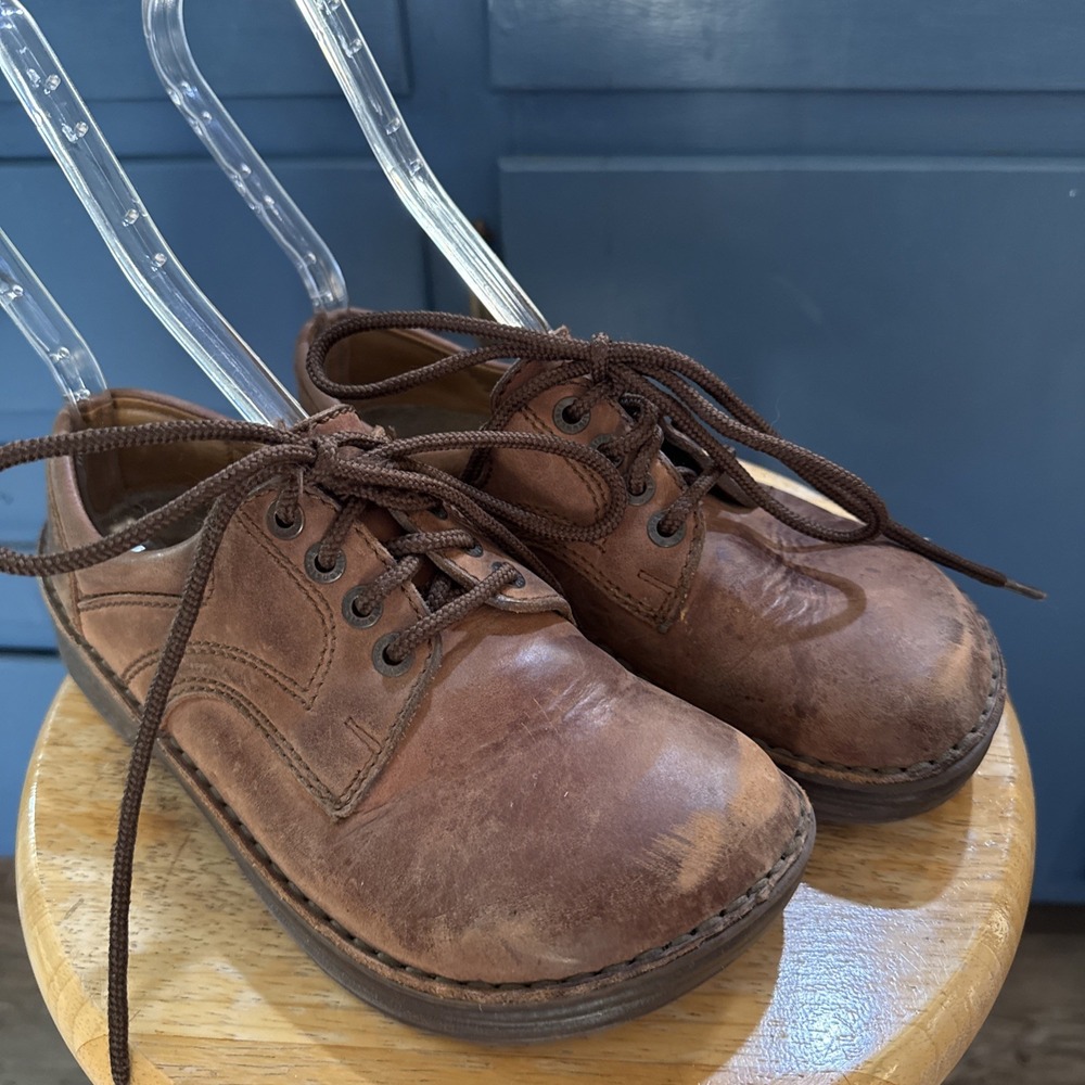 Birkenstock Footprints‎ Oxford Shoes Lace Up Brown Leather Womens Sz 5.5 36